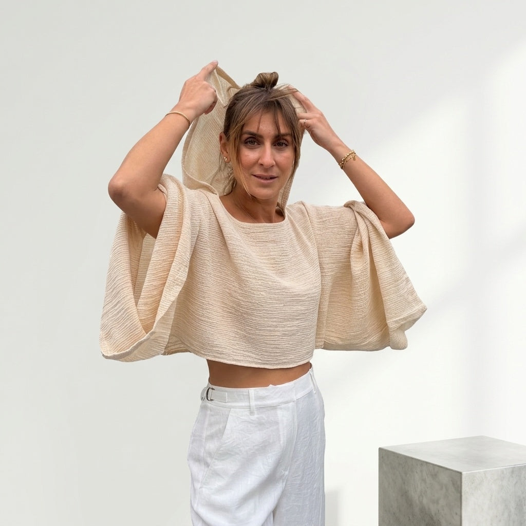 Sand Hoody Shirt - hood detail