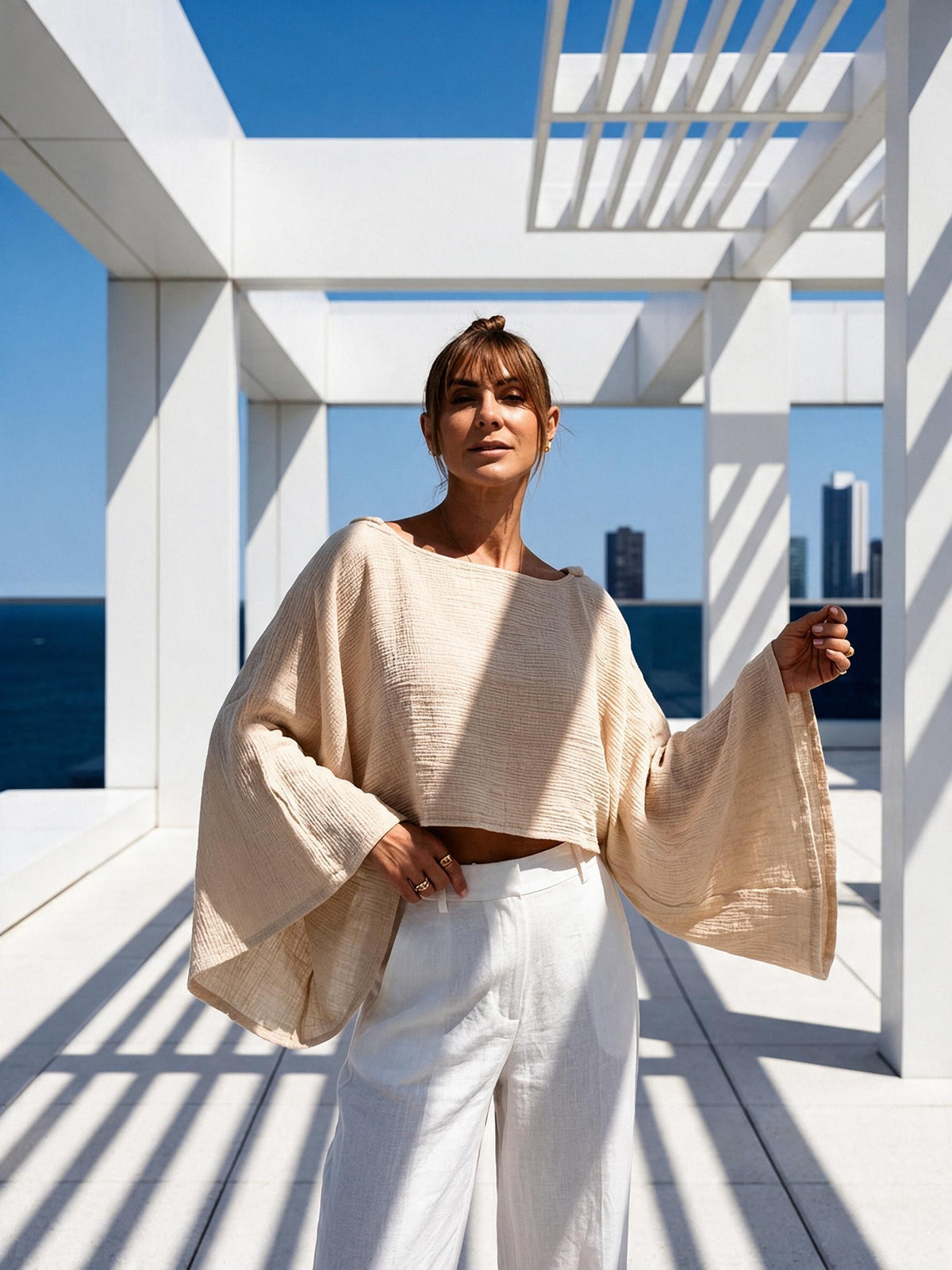 Sand Hoody Shirt - styled look