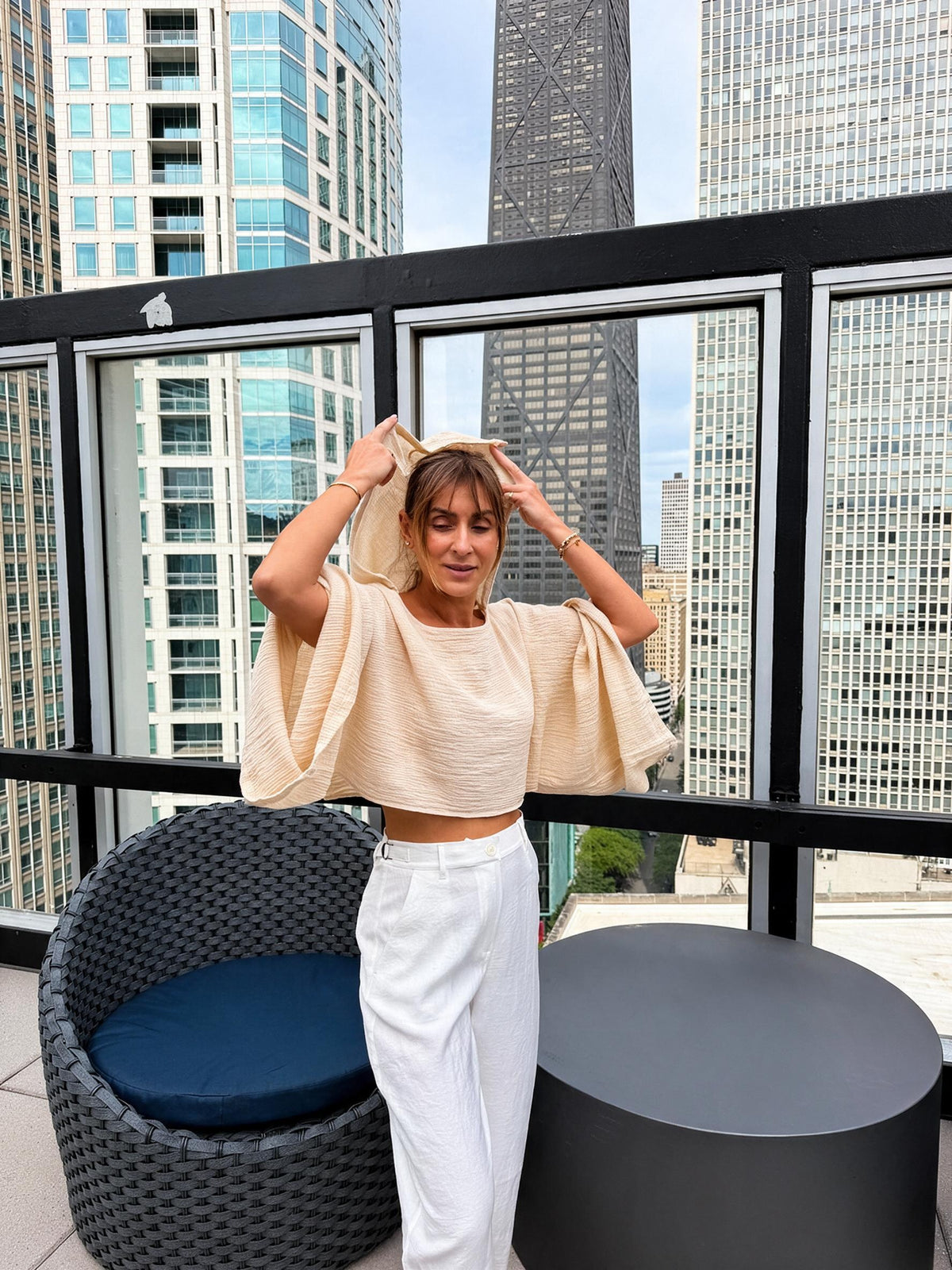 Sand Hoody Shirt - full outfit