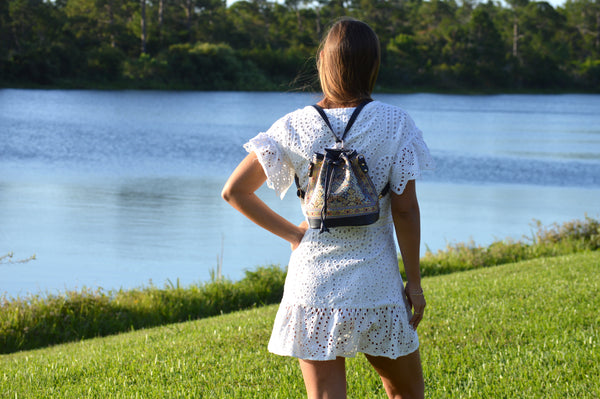 Navy Blue Denis Backpack - Vleyn