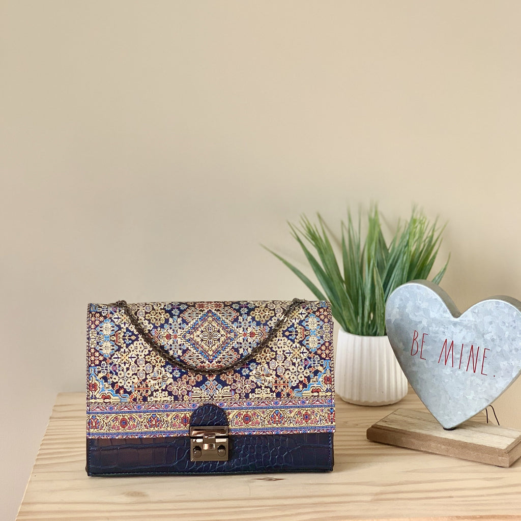 Navy Blue Irem Crossbody Bag - Vleyn